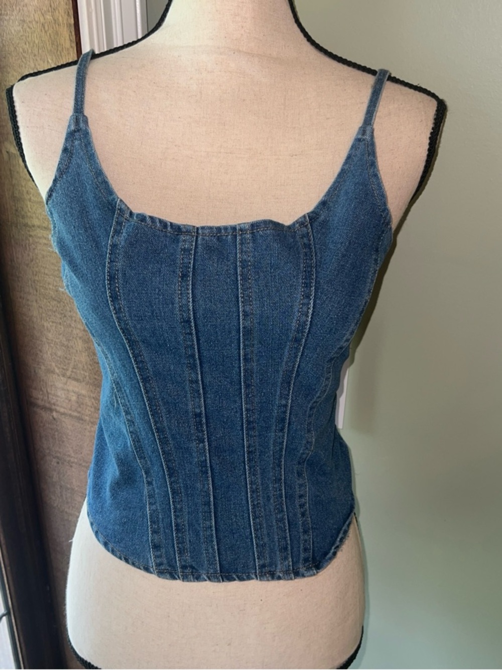Vigoss Denim Corset Camisole - Blue